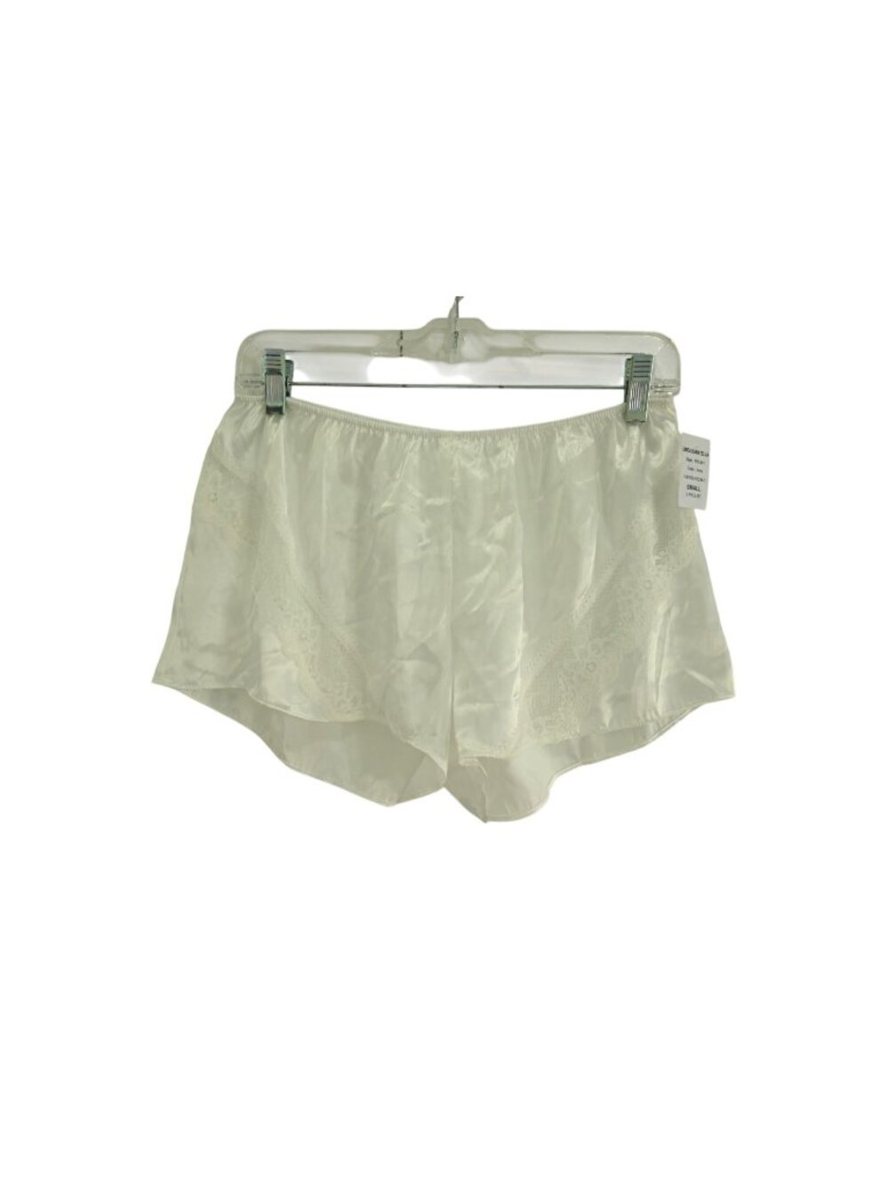 NWT Linea Donatella Sz S Ivory Satin Lace Sleep Shorts Pajama Lingerie RYL041 - Picture 1 of 5